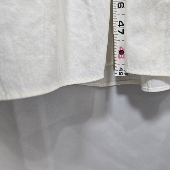 Vintage 70s Embroidered Prairie Dress Cottagecore Floral Long Sleeve Maxi White - Picture 7 of 12